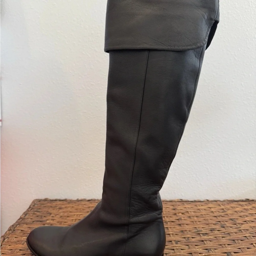 Jimmy Choo Knee-High Long Boots Black Size37.5/US7 NoBox Side Zip